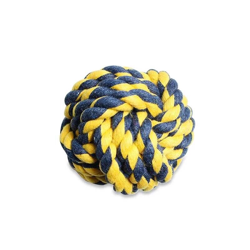 Ball5.5cm68g Игрушки для собак для щенков, игрушки для собак, устойчивые к укусам, интерактивный Хлопковый Канат, узел для зубов, ручное утопленное кольцо, прочные игрушки для домашних животных для собак - Цвет: Ball5.5cm68g