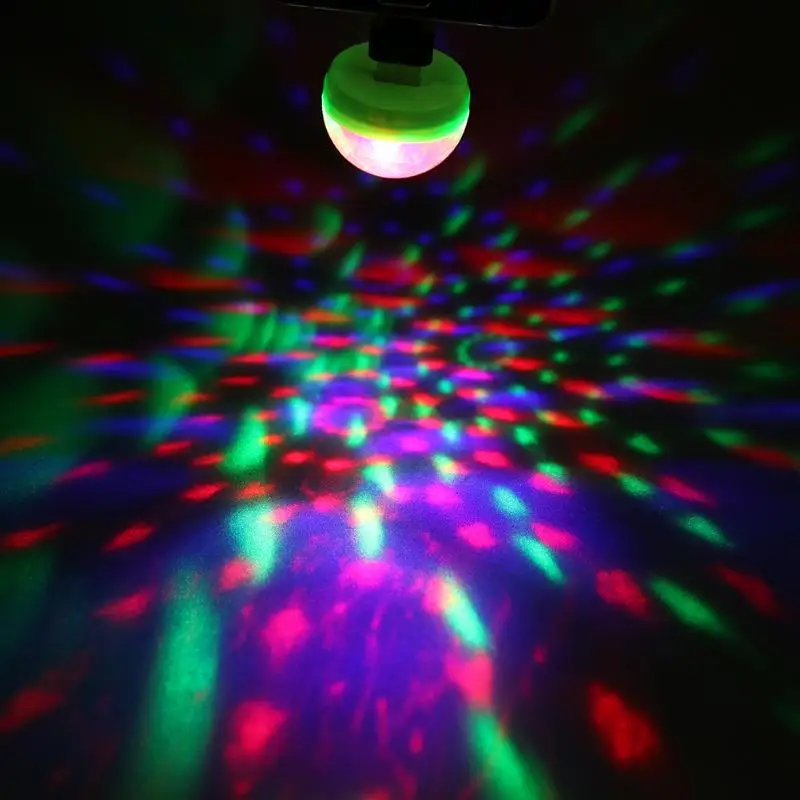 

Mini USB led Party Lights Portable Crystal Magic Ball Home Party Karaoke Decorations Colorful Stage LED Disco Light