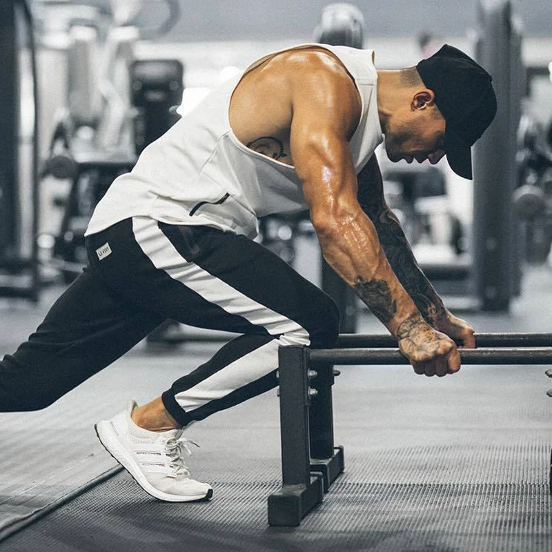 2019 New Gyms Bodybuilding Tank Top Men Fitness Singlet Sleeveless Shirt Muscle another Undershirt Vest Dropshipping | Мужская одежда