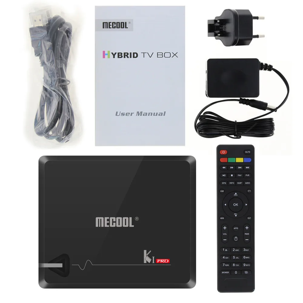 MECOOL KI PRO DVB Android 7 1 smart tv Box T2/DVB S2/DVB C Amlogic S905D Quad 2 Гб + 16 приставка K1 добавить год IP