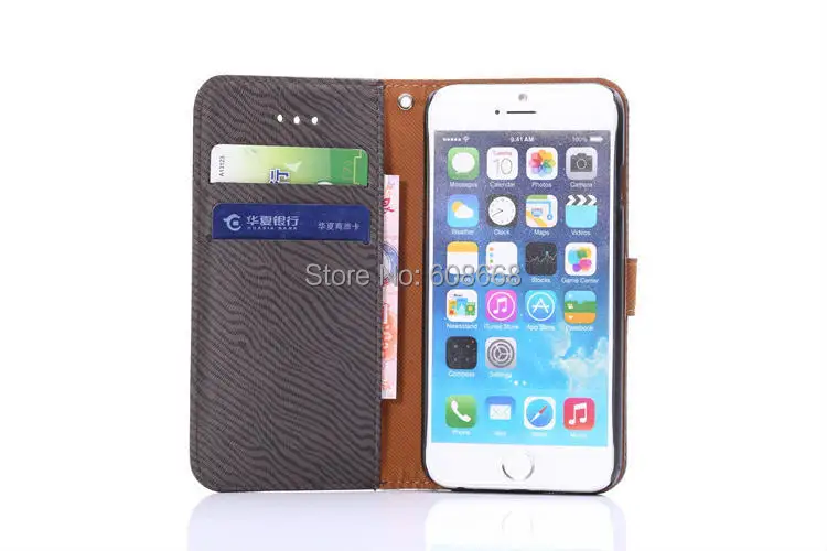 Zebra Style Wallet Leather Case with Credit Card Holder for Apple iPhone 6 Free DHL Shipping 50pcs/lot |