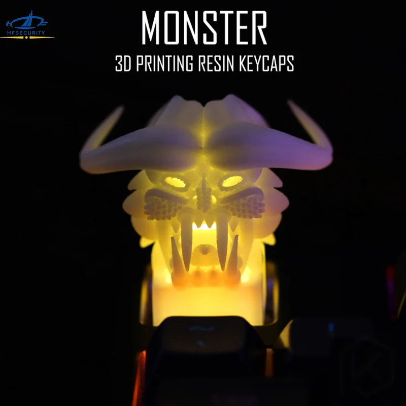 HFSECURITY DIY Monster 3D Printing Resin Keycaps For Mechanical Keyboard OEM Translucent Gaming Keyboards Backlit | Компьютеры и офис