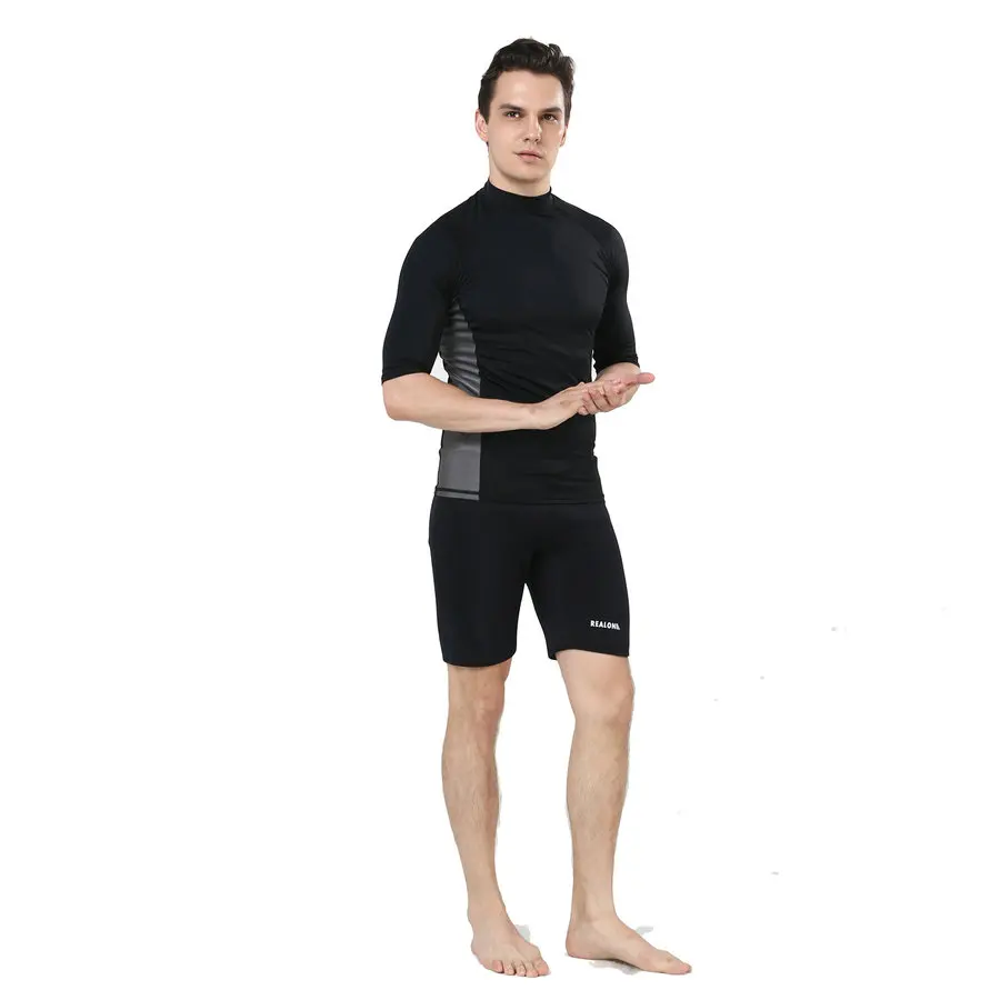 REALON Drysuit УФ-защита для мужчин и женщин, Рашгард, одежда для плавания, серфинга, футболка, дайвинг, базовая кожа, пляжный день, купальник, кайтсерф