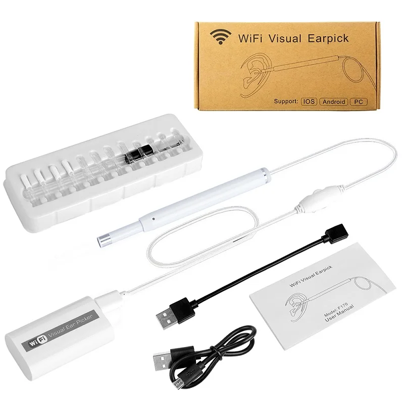 F170 ушной очиститель otoscope офтальмоскоп Инспекционная камера otocopio медицинский usb