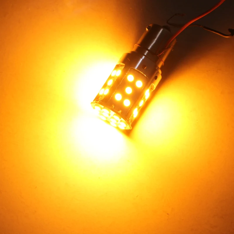 2 шт Автомобильный светодиодный 1156 P21W BA15S PY21W BAU15S 3156 7440 3030 35 SMD ошибок Canbus