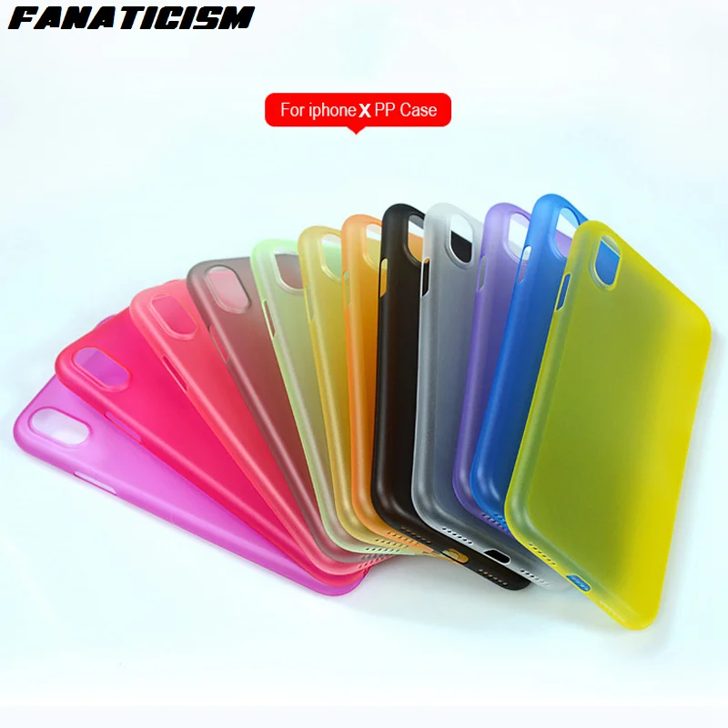 

1000pcs Ultra-thin Soft PP Matte Case For iphone X XR XS Max 5s SE 6s 7 8 Plus Colorful Slim Matte Transparent Phone Cover