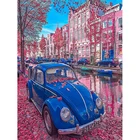 5d алмазная вышивка сделай сам, голубая мозаика в стиле ретро для вышивки крестиком, украшение для дома