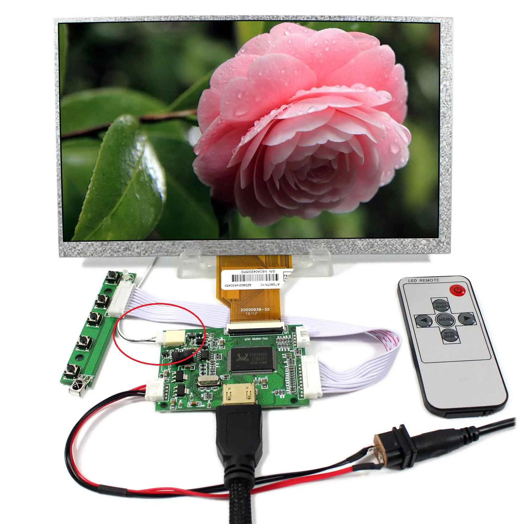 

Плата контроллера ЖК-дисплея HD MI с ЖК-экраном 9 дюймов 800x480 AT090TN10