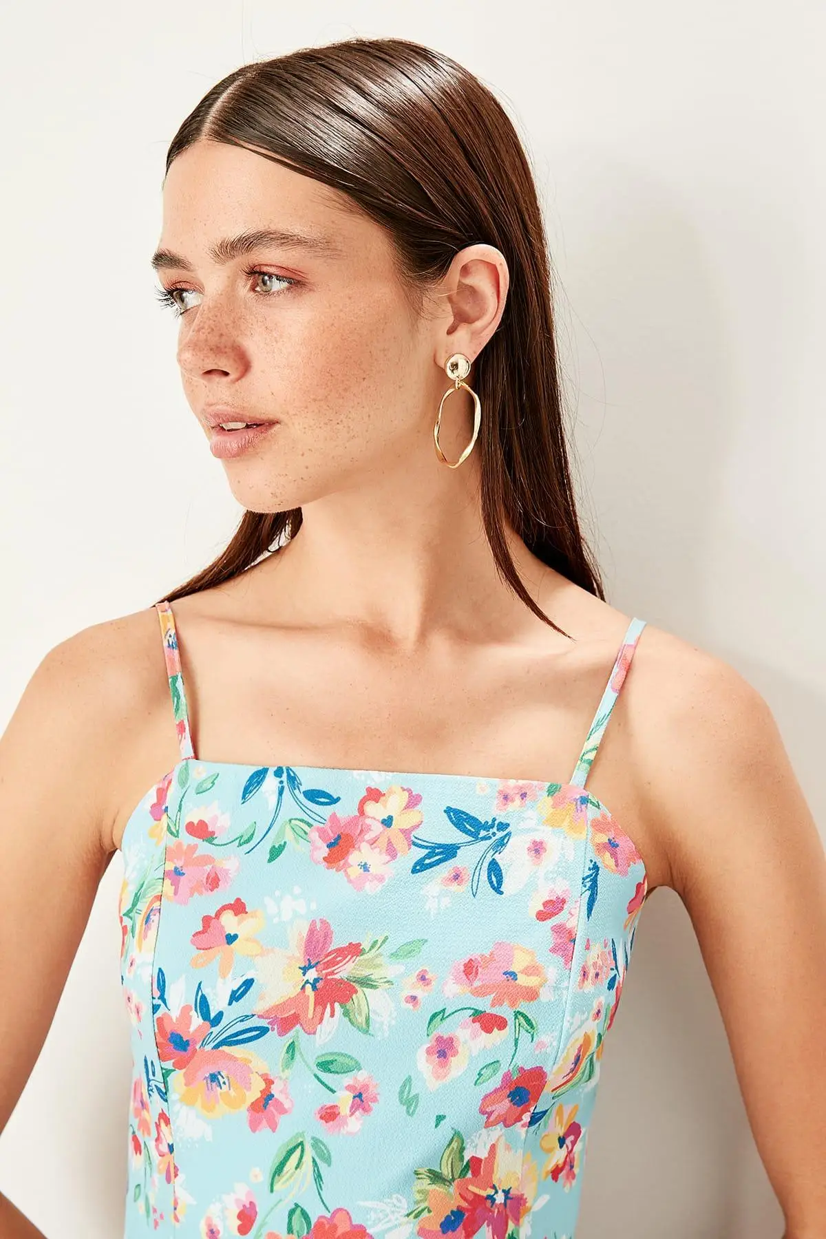 Trendyol Mavi Платье с рисунком TWOSS19EL0068|Женские платья| |