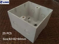 25 pcs ftth home box embedded in wall box 86 fiber back abs face plate switch socket 828260mm factory supply elink good level