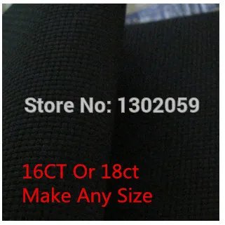 Хлопок Вышивка Аида Ткань/Сделать Любой Размер Черная Ткань 16CT Или 18CT Крестом