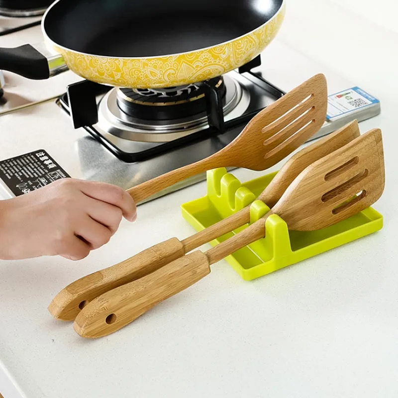 

Kitchen Cooking Tools Kitchen Plastic Spoon Rest Utensil Spatula Holder Heat Resistant 8