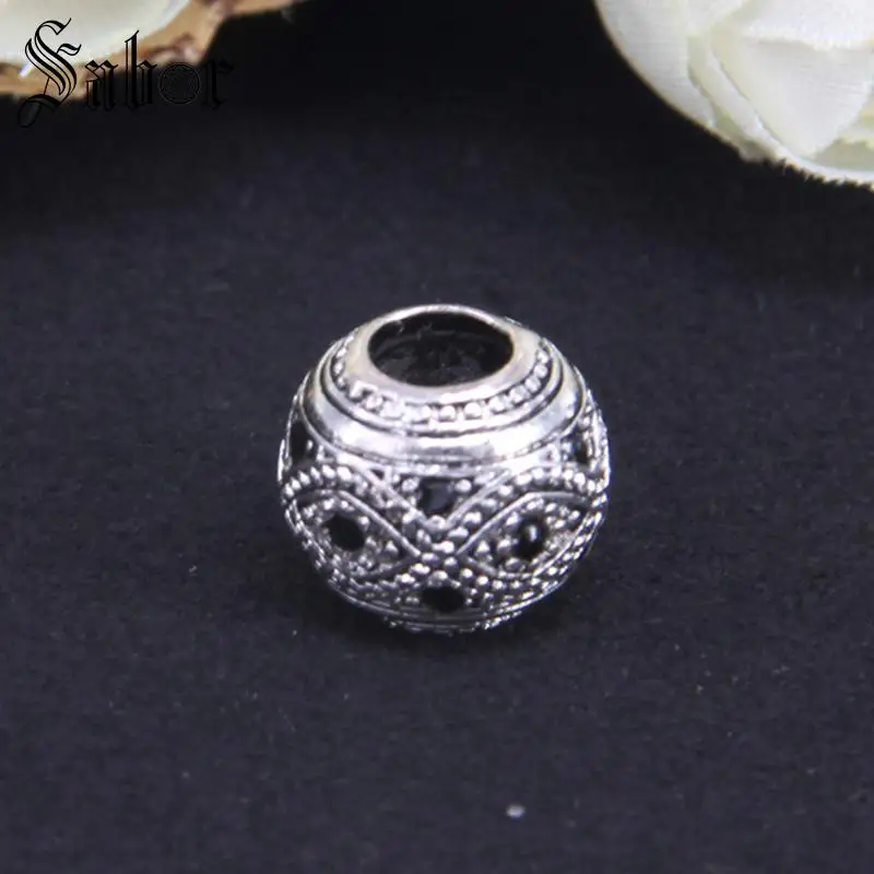 Волнистый узор черный циркон бусины подходит для браслета ожерелье модные