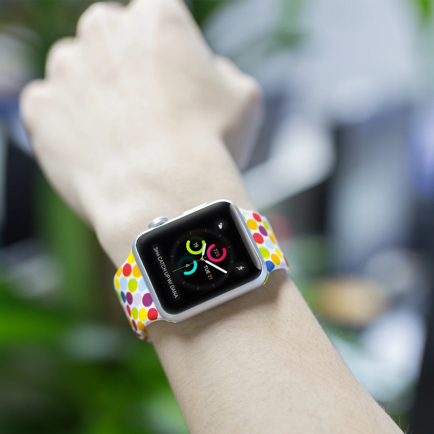 YOUKEX с цветочным принтом силиконовый спортивный ремешок для Apple Watch 38 мм 42 модный