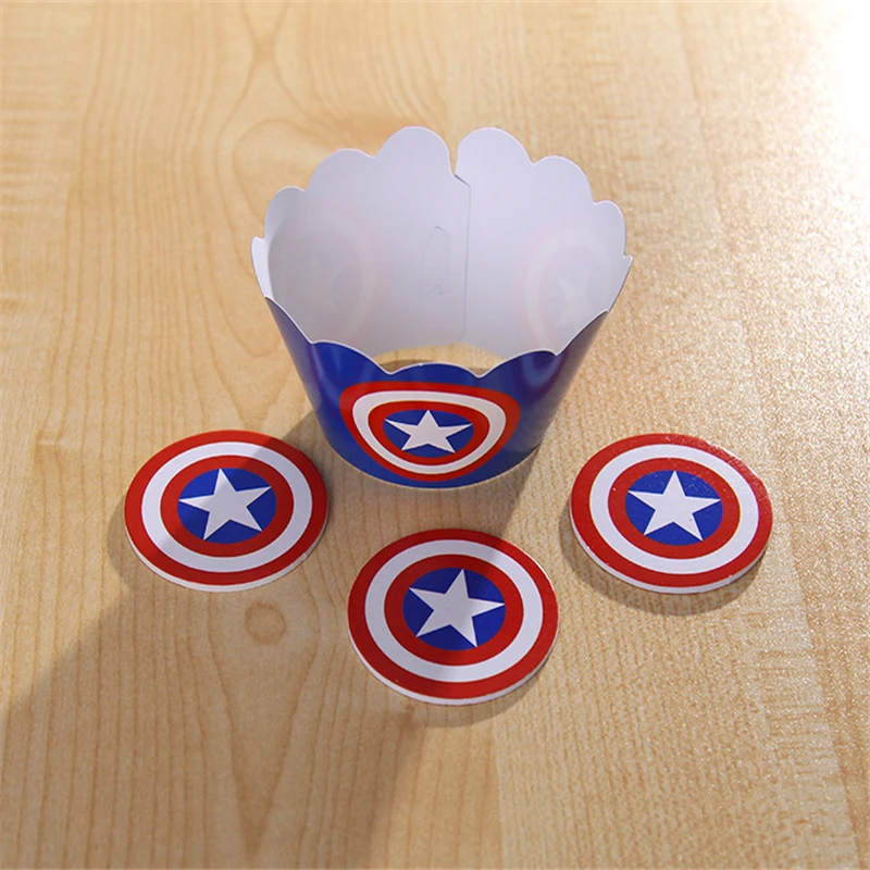 24 шт. Американский captaincupcake обертки топперы палочки для торта День рождения baby shower
