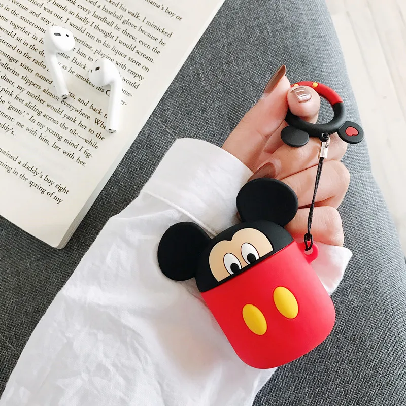 A2 Чехол для наушников для AirPods, чехол, милый мультяшный силиконовый чехол для Air pods 2, беспроводной чехол для наушников с кольцом на палец - Цвет: A2