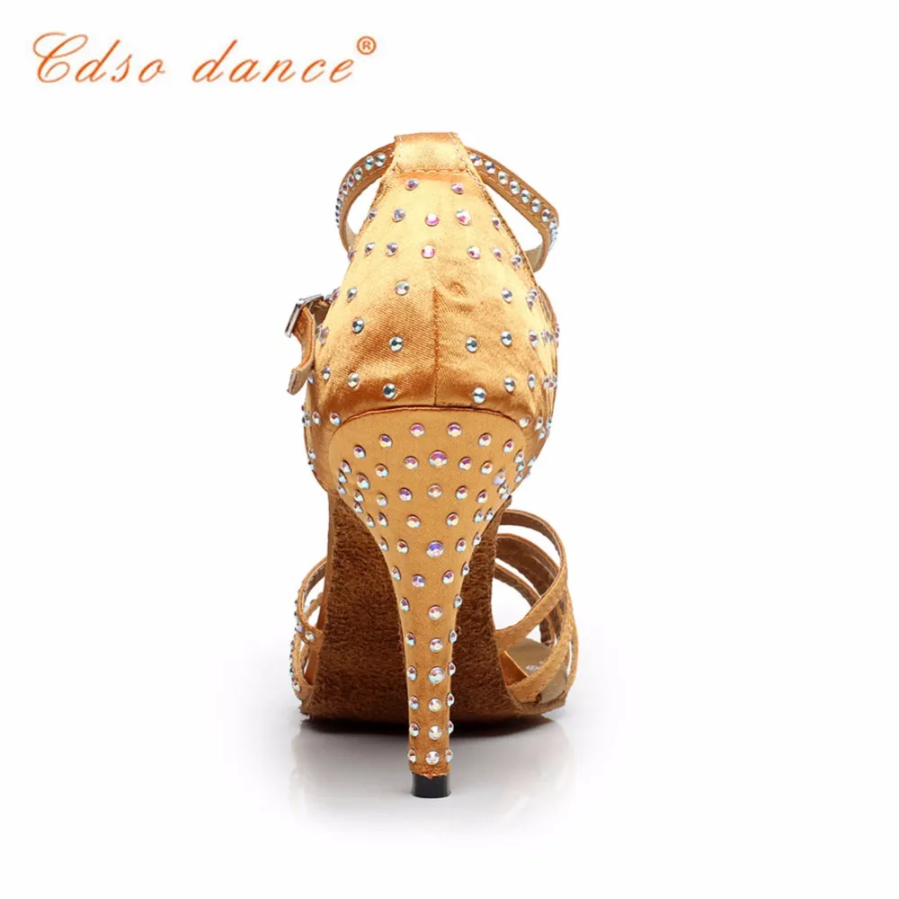 Cdso dance 10316 черная танцевальная обувь из искусственной кожи со стразами для