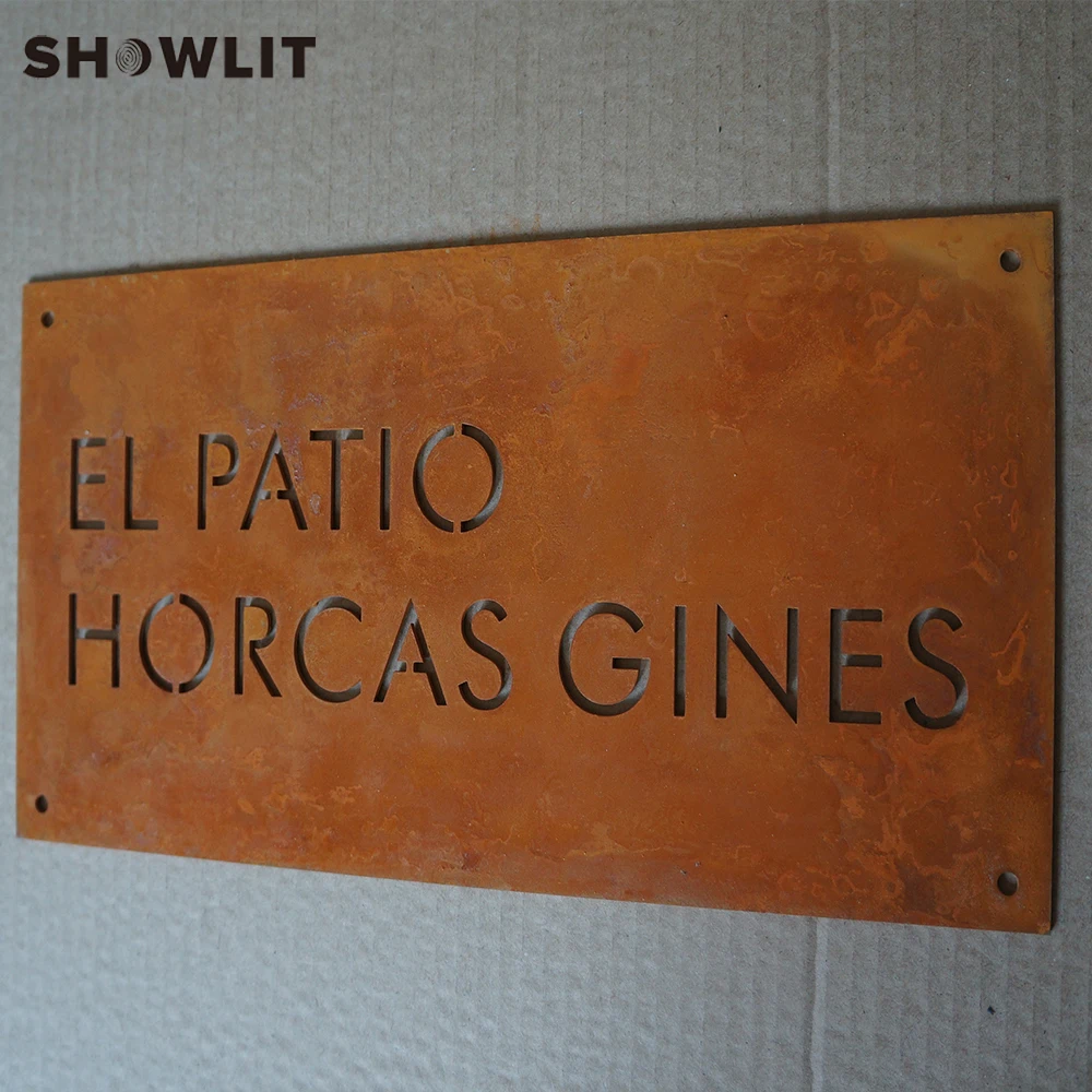 2 мм толщина номер комнаты пластина ржавая сталь на заказ Домашний с знак