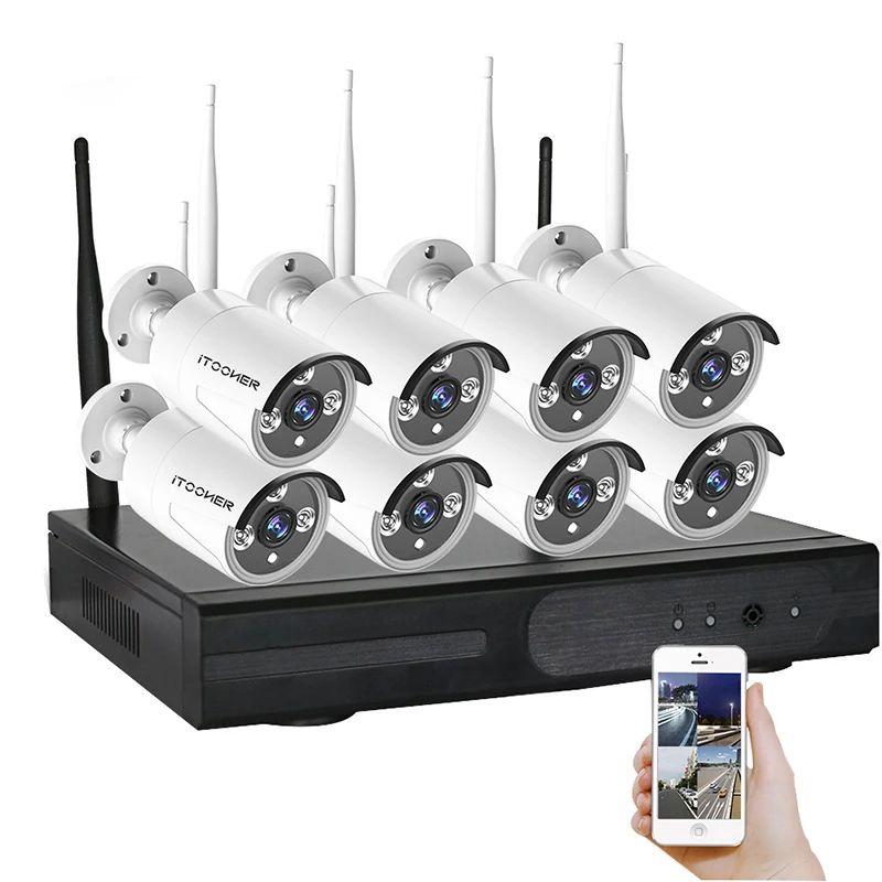 8CH IR HD Домашняя безопасность беспроводная NVR ip камера система 960P CCTV набор наружных