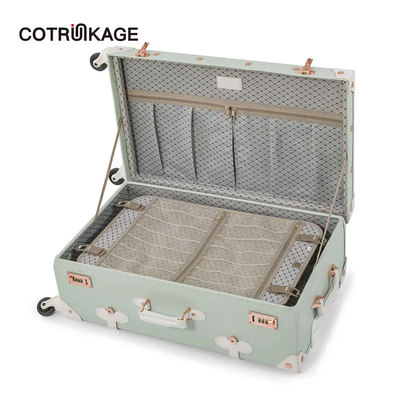COTRUNKAGE зеленый 20 &quot26&quot из искусственной кожи маленький жесткий чехол для