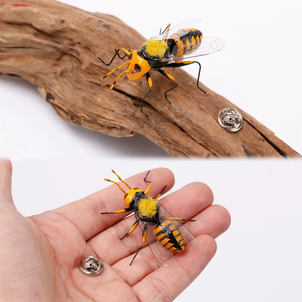 Булавка для галстука в стиле бумбля пчелы крыла насекомых Жуков шляпы лацкана