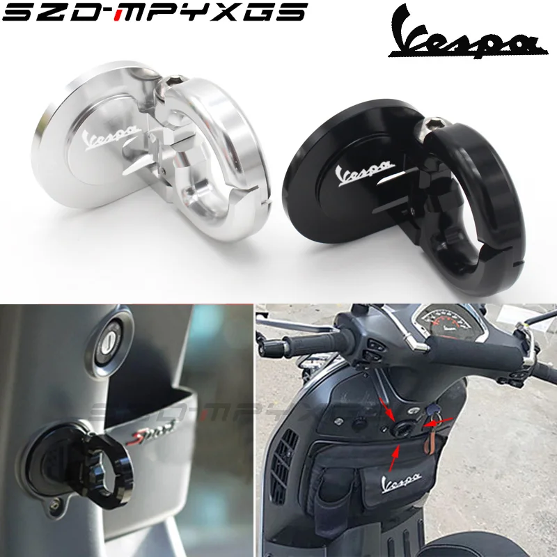 For Vespa GTS300 LXV Sprint Primavera Helmet Hooks Locks Crochet Adapter Motorcycle Storage Hook VESPA GTS 300 GTV LX LT | Автомобили и
