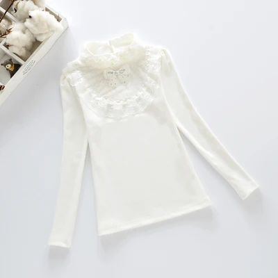 Коллекция 2019 года осенняя одежда для девочек школьная блуза детская рубашка с