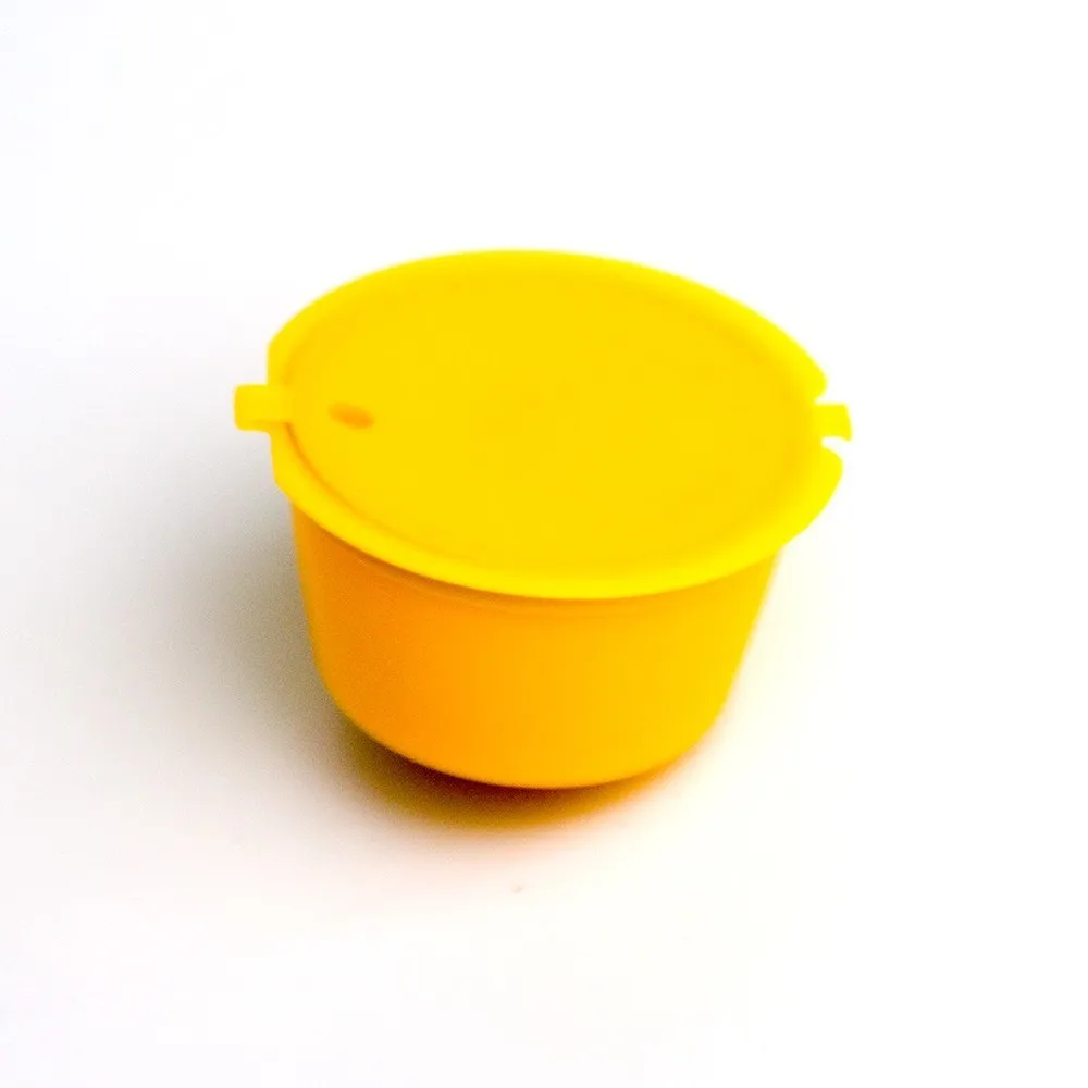 yellow 1 шт., 11 цветов, пластиковая многоразовая кофейная капсула, чашка, 200 раз, многоразовая, совместима с Nescafe, фильтрующими корзинами, капсулами - Цвет: yellow