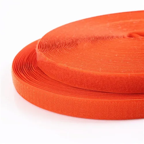 Orange red 2 см* 1 м волшебная лента без самостоятельной клейкая крепежная лента DIY полиэстер нейлоновые крючок-Петля Застежка Швейные аксессуары Klittenband без клея - Цвет: Orange red