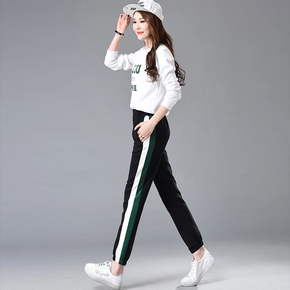 2018 Fashion Hot Harem Pants Slim Trousers High Waist Striped Design Visually Elongate Leg Pant Thin Pencil Casual | Женская одежда