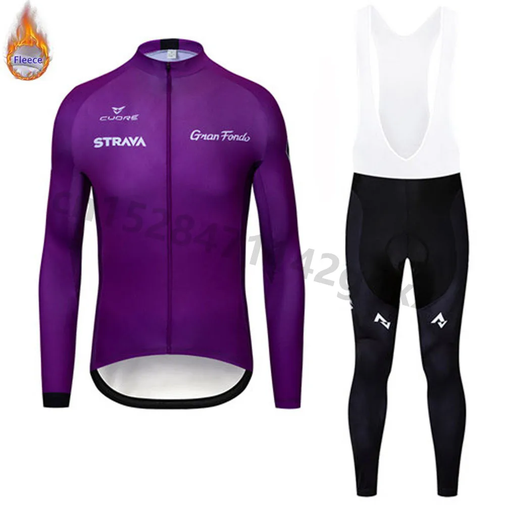 Женский теплый флисовый комплект с длинным рукавом Maillot Ropa Ciclismo Invierno зимняя