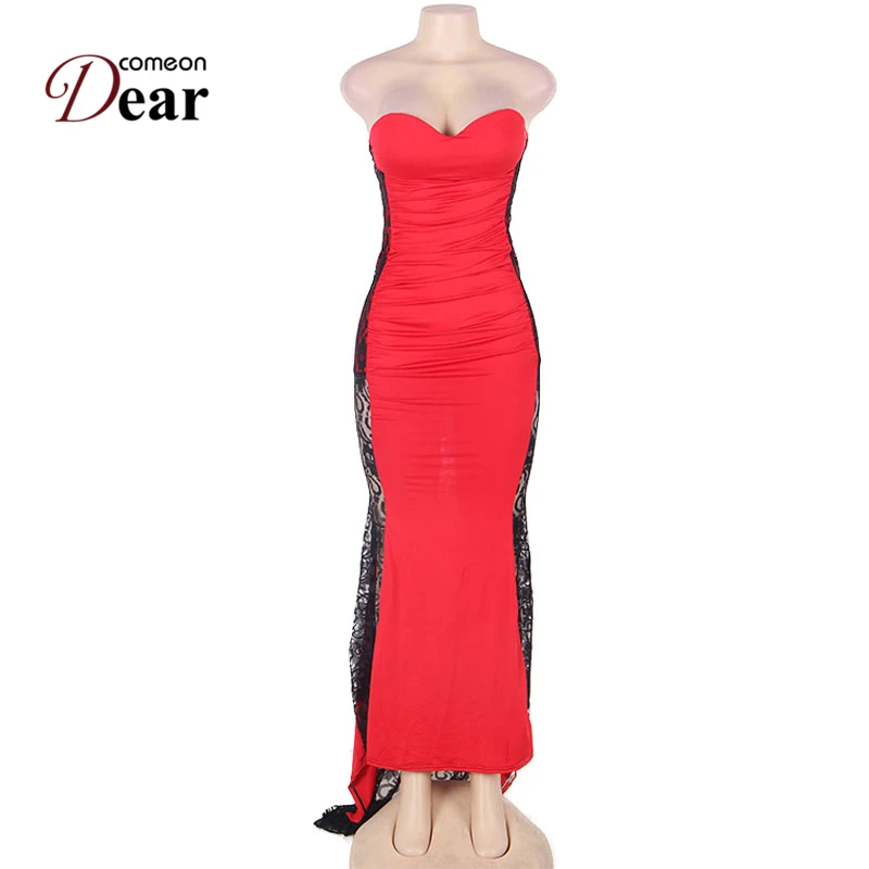Comeondear Vestido De Mujeres Verao Zomer Jurk Vente Chaude Плюс Размер RB702101 сексуальное кружевное платье с
