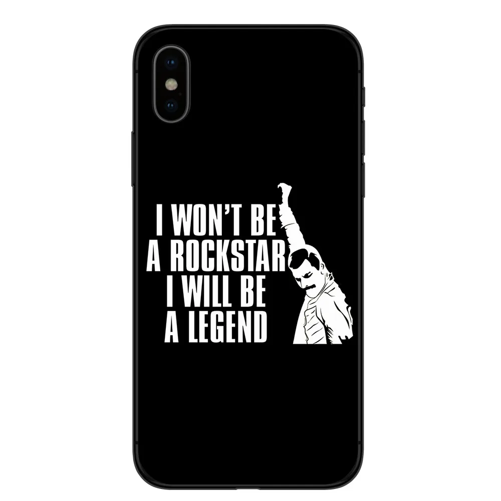 KACKYFUL чехол для телефона для Coque iPhone X XR XS Max 8 8Plus 7 7Plus 6 6S Plus 5S SE Фредди Меркури Queen band Мягкий силиконовый чехол