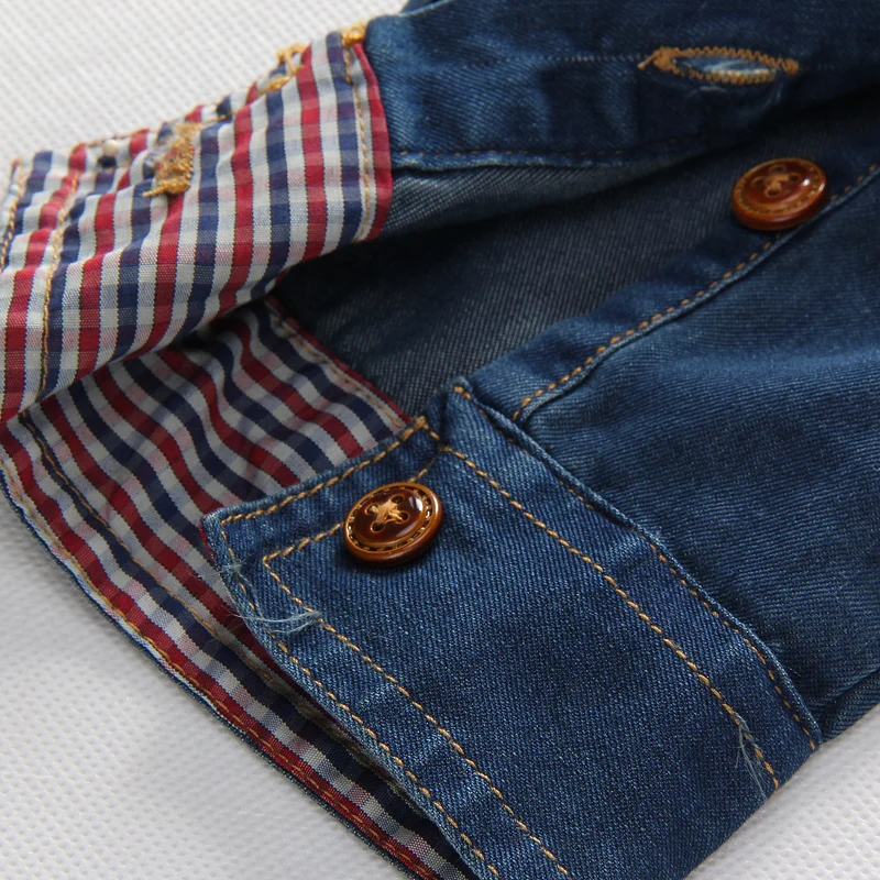Мужские синие джинсовые рубашки Camisa Jeans мужские ковбойские облегающие 5XL Gomlek