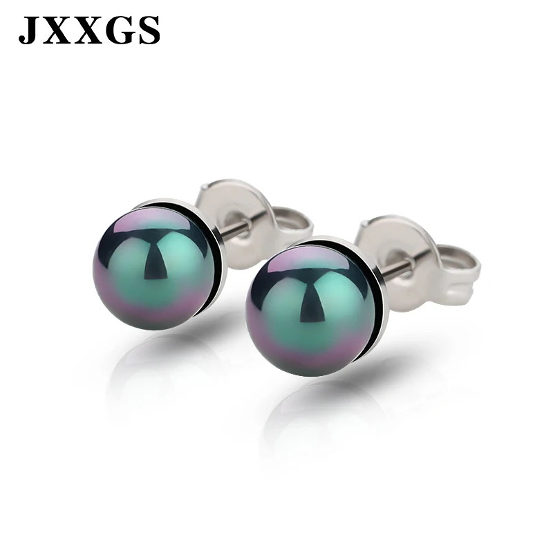 JXXGS New Designs Brass Rhodium Fine Earring Shell Pearl Stud Earrings For Women | Украшения и аксессуары