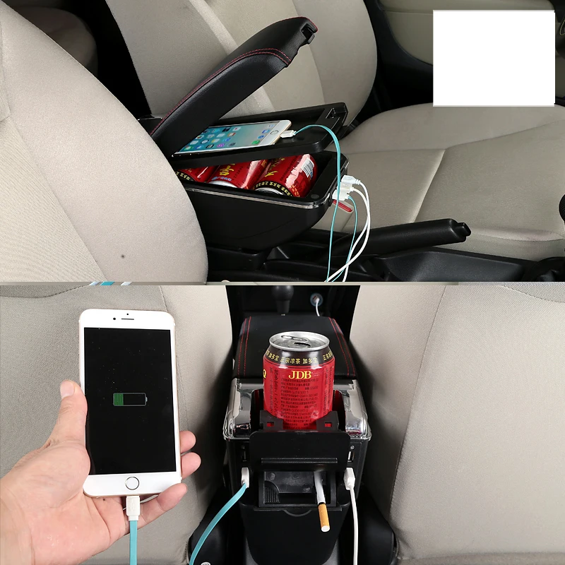 Автомобильный подлокотник центральный магазин коробка с USB док-станция для peugeot 2008 2013
