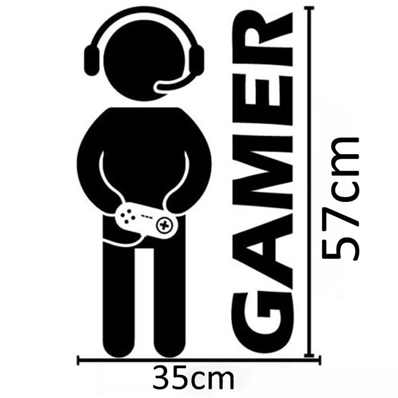 Геймерская комната настенные художественные наклейки геймер силуэт игровые