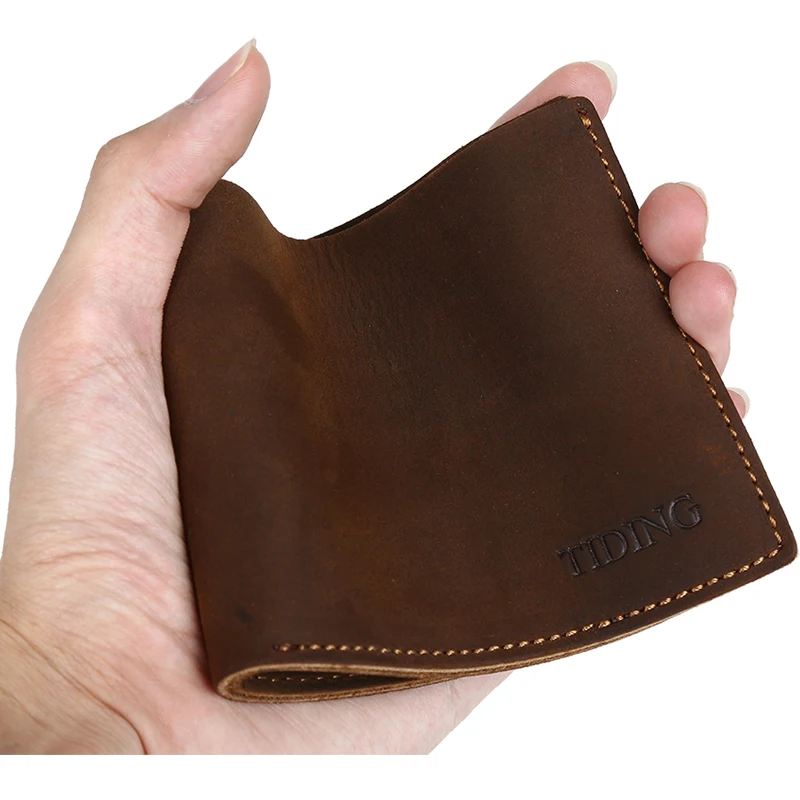 Tiding Leather Money Clip Men Retro Purse Top Quality Soft Front Pocket Wallet 4095 | Clips