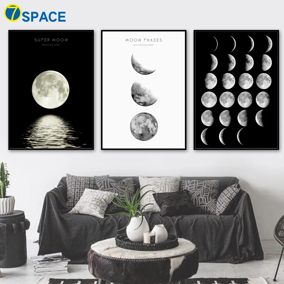 

Earth Moon Total Eclipse Wall Art Canvas Painting Nordic Posters And Prints Wall Pictures For Living Room Decoration Pictures