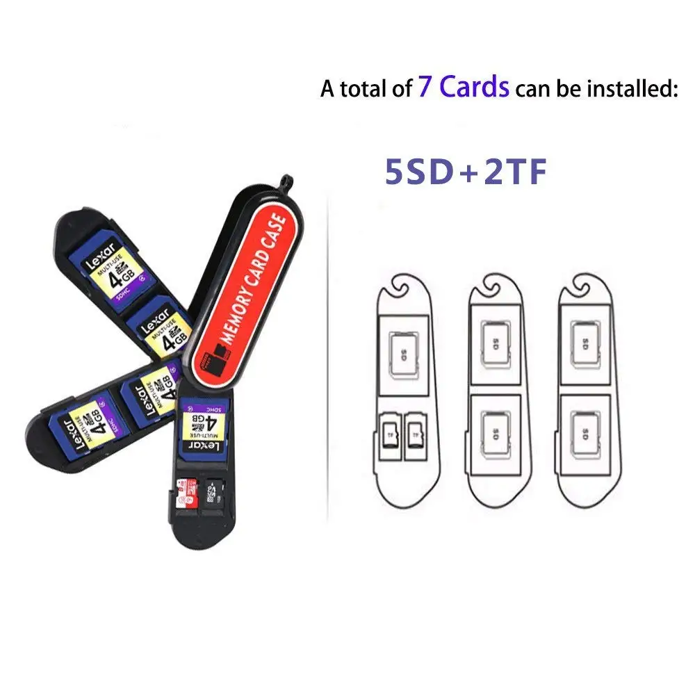 LXH 7 слотов/12 слотов чехол для карты памяти с SD/Micro SD/TF/Mini SIM/Micro SIM/Nano SIM карта памяти водонепроницаемый ящик для хранения