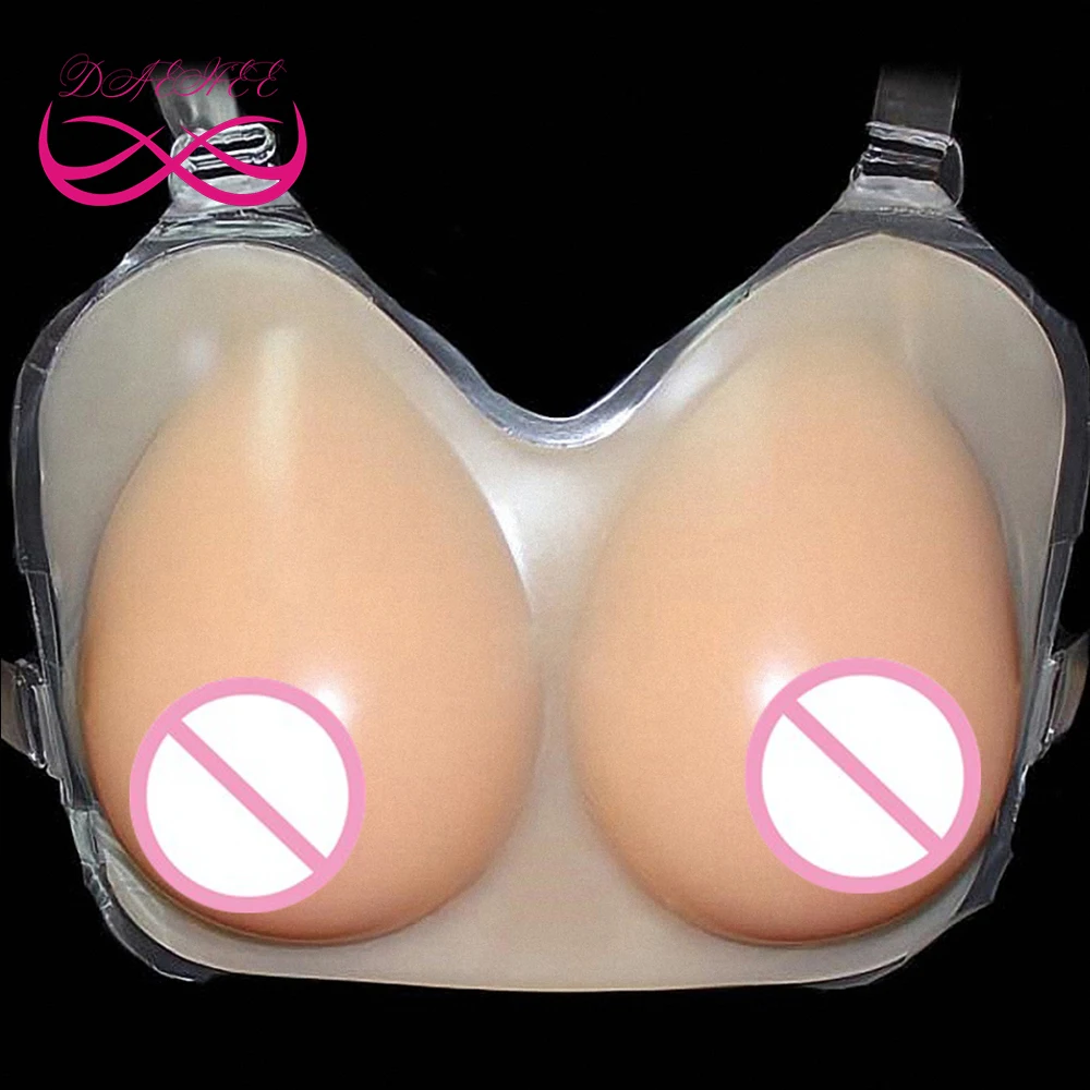 

1600g F Cup 100% Medical Silicone Fake Breast Form Artificial Boobs Enhancer Tits Bust Chest For Crossdresser Drag Queen Men