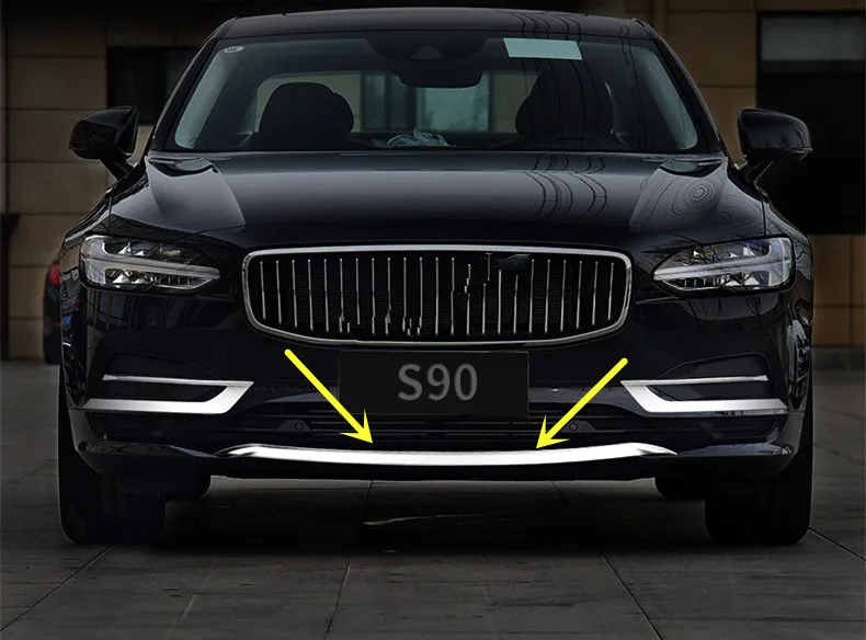 

1Pair Front Lip Decorated Mouldings For Volvo S90 S90L 2017-2018 Z2AAL403