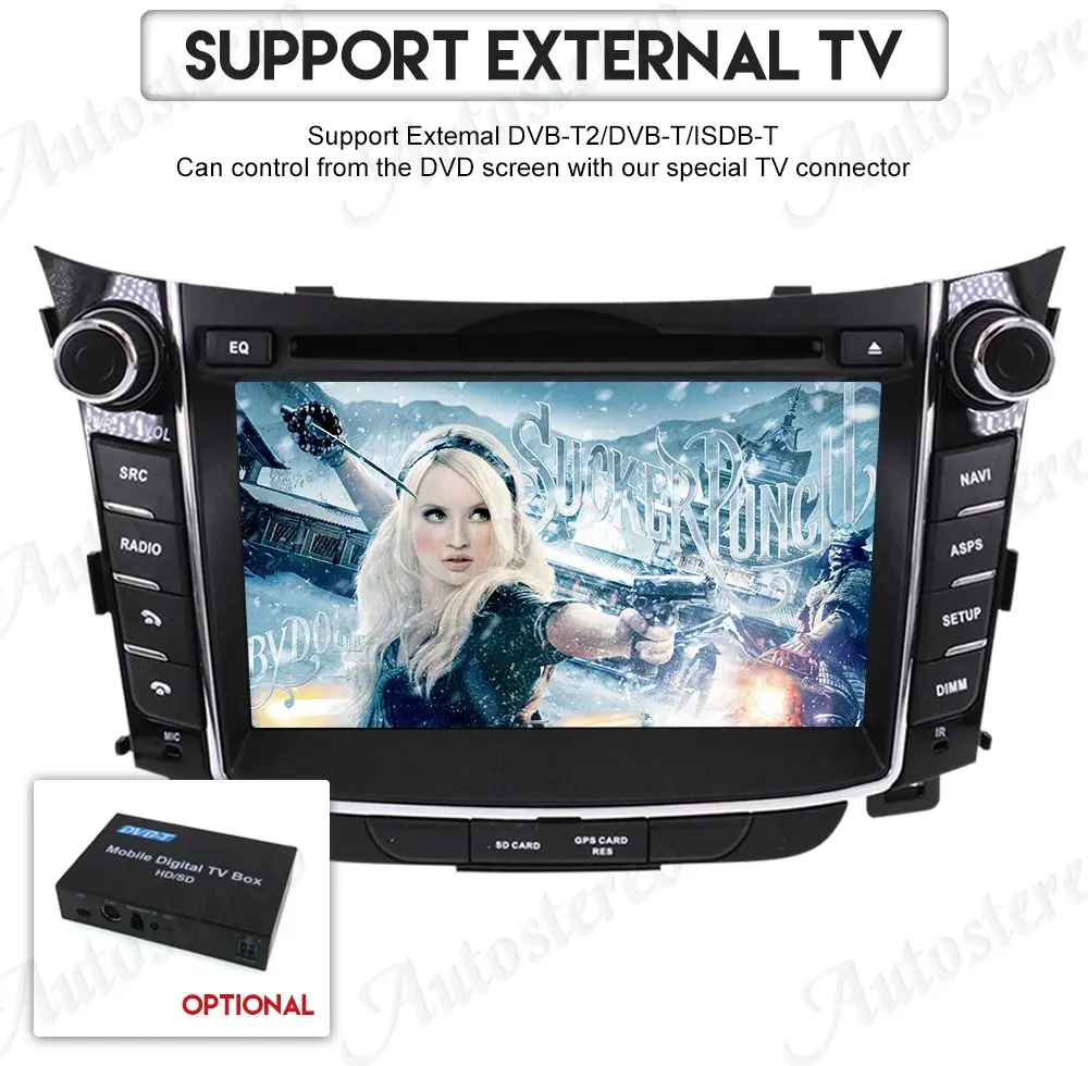 ЕС сток Android 8,1 автомобильный dvd-плеер комплект с gps-навигатором для hyundai I30 Elantra GT 2012+ Мультимедиа Радио магнитофон ips