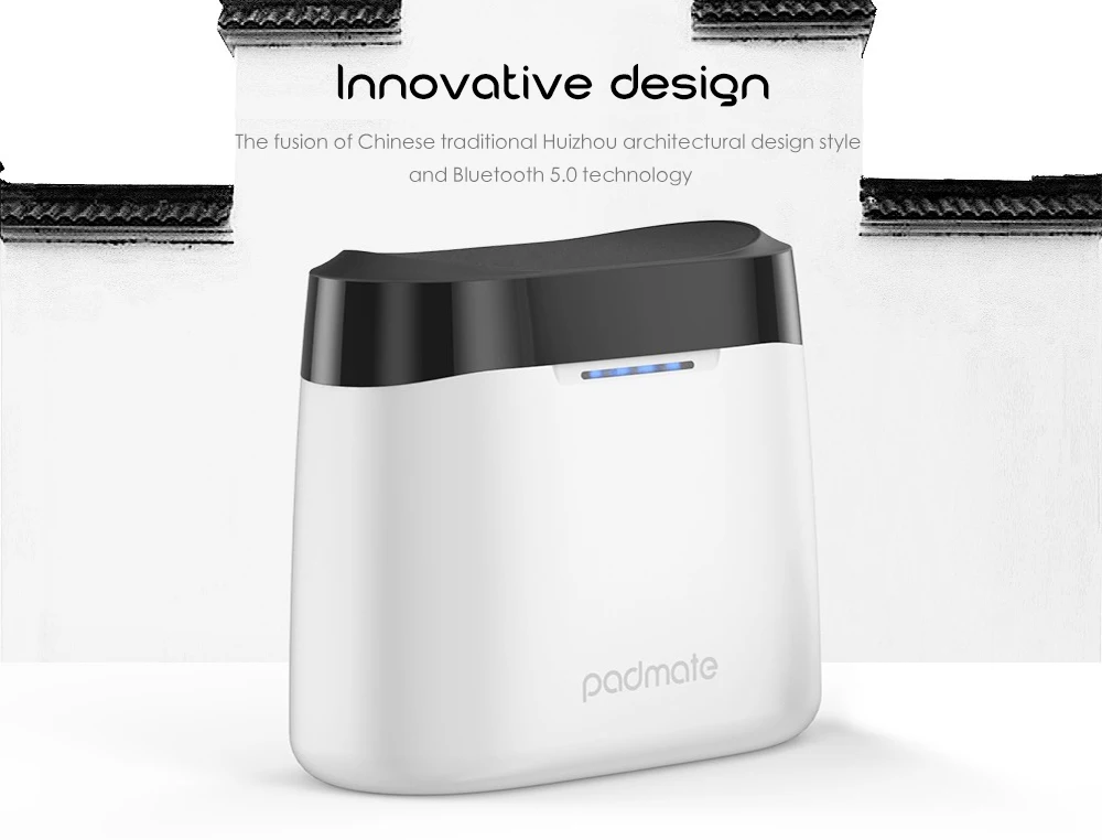 Padmate T5 беспроводные Bluetooth наушники IPX6 Водонепроницаемая фара велосипеда, долгий заряд