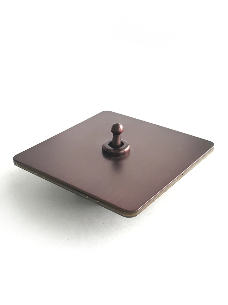 Ретро Темный Бронзовый античный металлический стержень настенный выключатель с