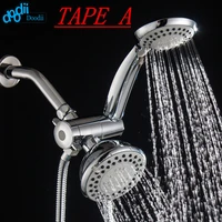 doodii chrome finish many functions ultra luxury 3 way 2 in 1 shower head handheld shower combo