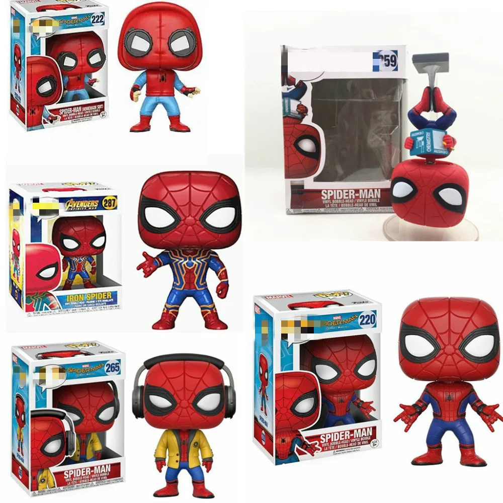 FUNKO POP Человек паук фигурка для возвращения на родину Фильм Мстители Endgame Железный