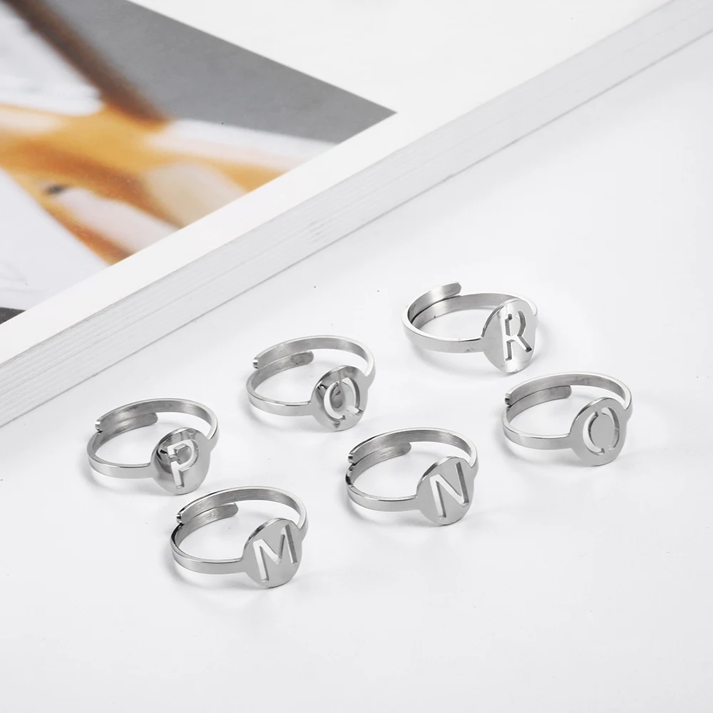 Кольцо с надписью OUFEI из нержавеющей стали регулируемый размер аксессуары для