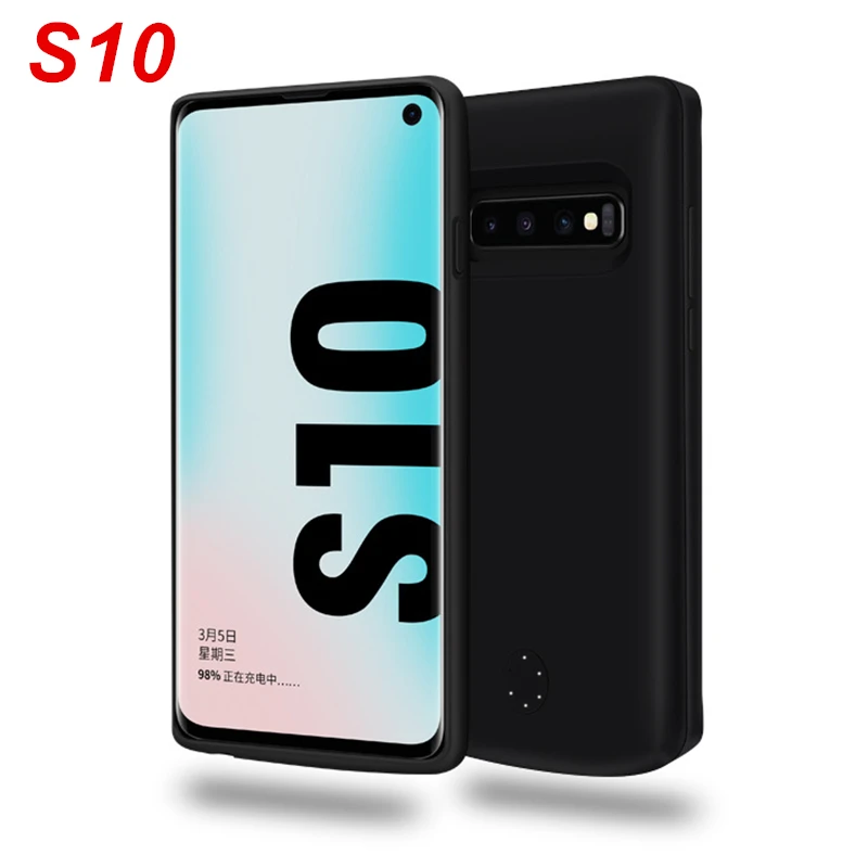Для samsung Galaxy S10 Батарея чехол Зарядное устройство Чехол Smart 6000 мА/ч Мощность банка