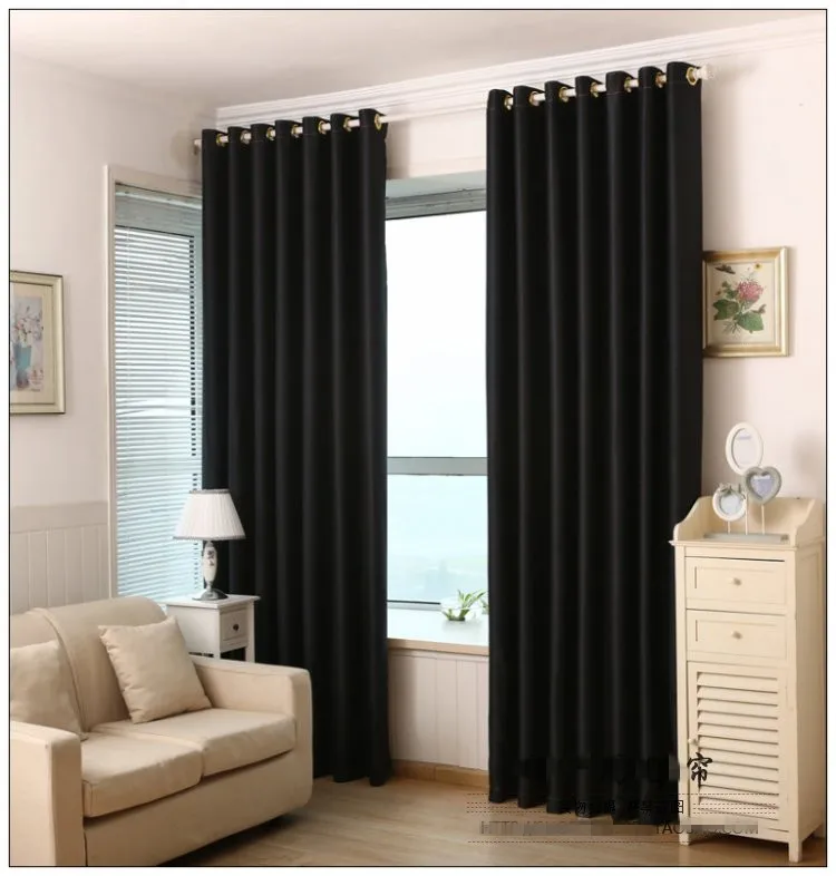 Занавес полный черный плотные шторы фитинг занавес|room curtains|fitting room curtainscurtain fitting |